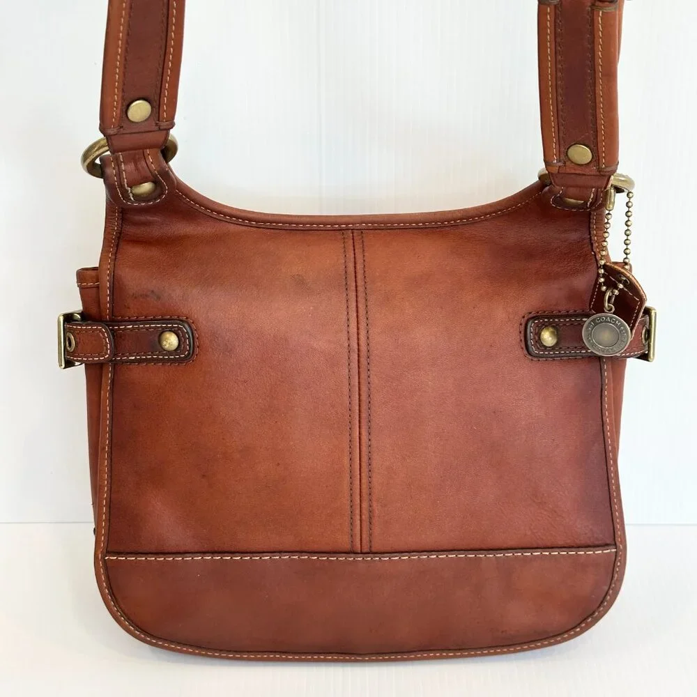 COACH 65th Anniversary Crescent Hippie Crossbody Whiskey Leather RARE - Picture 6 of 16